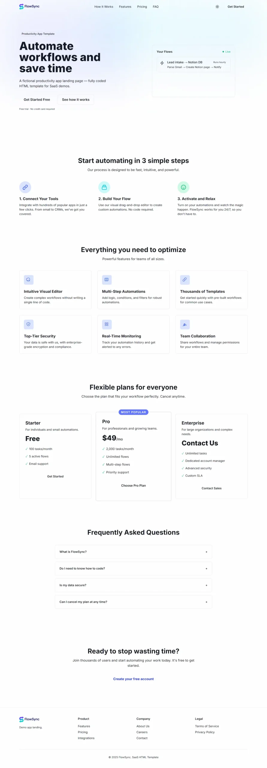 Screenshot for FlowSync